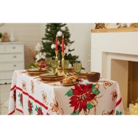 Скатерть новогодняя Доляна "Сказочный Новый год" 145*180 см, 100% п/э