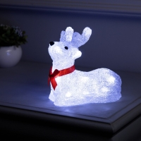 Светодиодная фигура &laquo;Оленёнок&raquo; 15 &times; 16 &times; 10 см, акрил, 20 LED, батарейки АА &times; 3 (не в комплекте), свечение белое