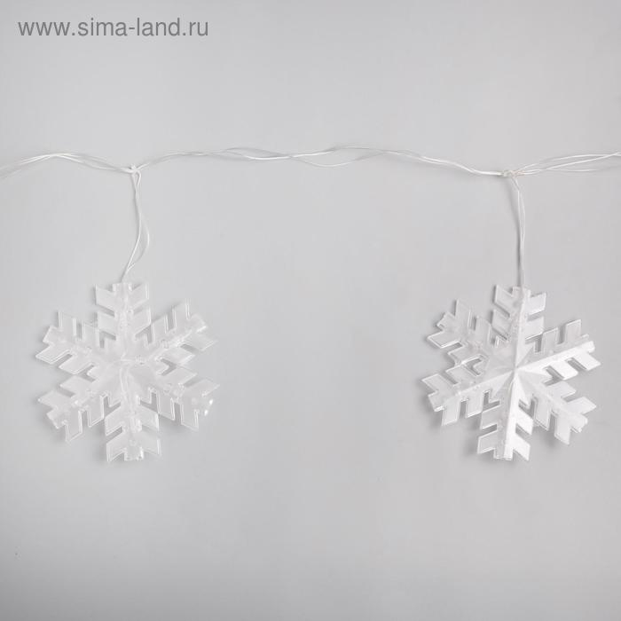 Гирлянда «Нить» 2 м с насадками «Снежинка матовая», IP20, прозрачная нить, 36 LED, свечение мульти (RG/RB), мигание, 220 В Гирлянда «Нить» 2 м с насадками «Снежинка матовая», IP20, прозрачная нить, 36 LED, свечение мульти (RG/RB), мигание, 220 В