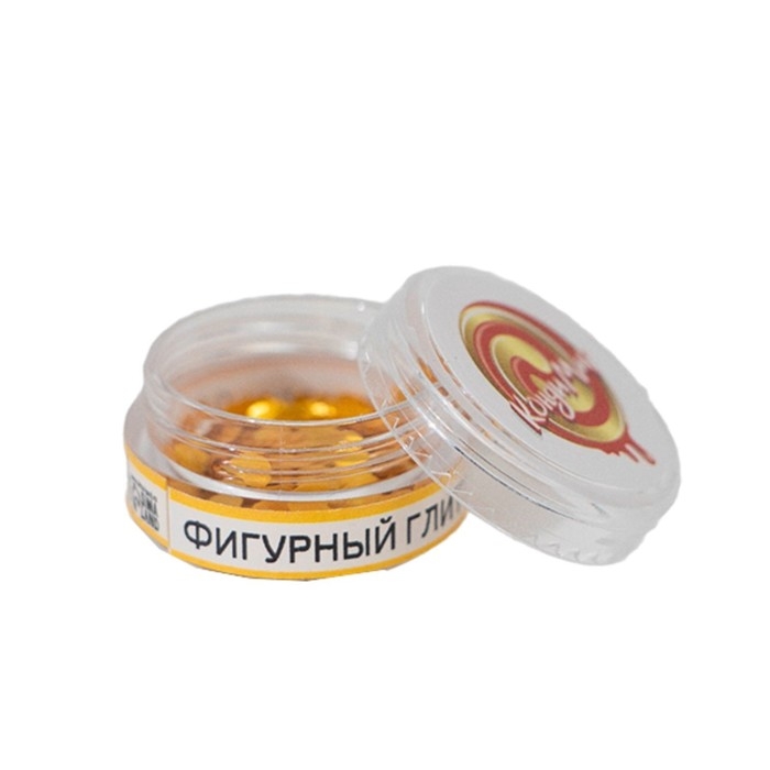 Глиттер фигурный "Сердца", золотые