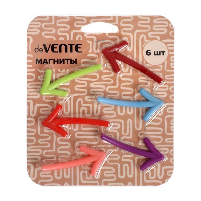 Магниты для досок с дизайном 60 мм, 6 штук, deVENTE Arrows, блистер Магниты для досок с дизайном 60 мм, 6 штук, deVENTE Arrows, блистер