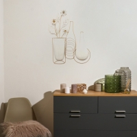 Декор настенный металл "Вазы с цветами" 52х4,5х69 см Декор настенный металл "Вазы с цветами" 52х4,5х69 см