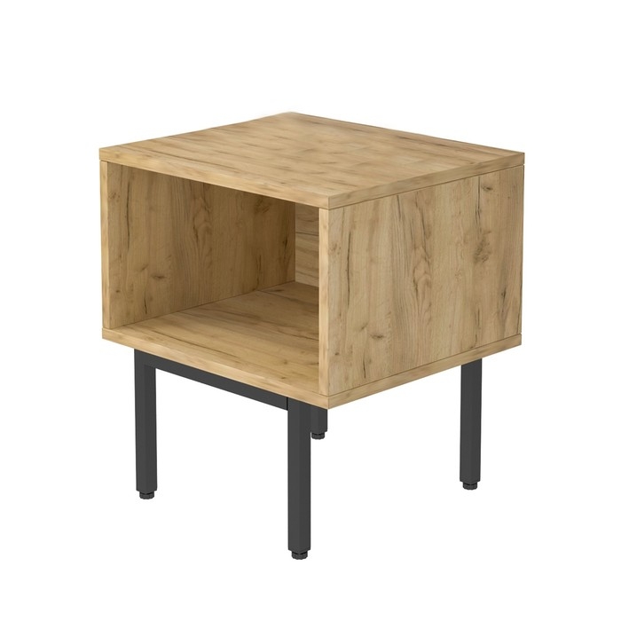 Тумба прикроватная Bergen, 40х35х45 см, дуб крафт золотой, чёрный Тумба прикроватная Bergen, 40х35х45 см, дуб крафт золотой, чёрный