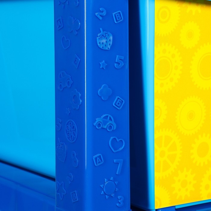 Комод универсальный №1 &laquo;Синий трактор&raquo;, 3 секции, 80 &times; 52 &times; 42 см