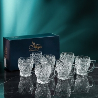 Набор кружек стеклянных «Алиса», 6 шт, 150 мл, Иран Набор кружек стеклянных «Алиса», 6 шт, 150 мл, Иран