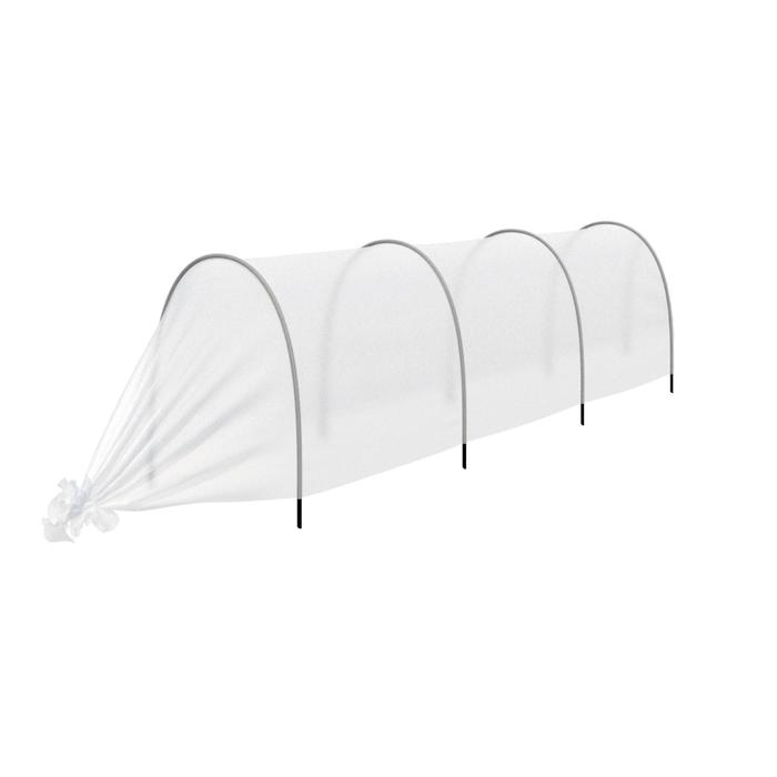 Парник прошитый, длина 4 м, 4 дуги из пластика, дуга L = 2 м, d = 16 мм, спанбонд 35 г/м&sup2;, &laquo;Малышок&raquo;