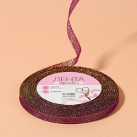 Лента парчовая, 6 мм, 23 &plusmn; 1 м, цвет сиреневый №012