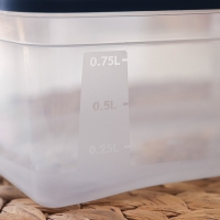 Набор прямоугольных контейнеров для замораживания продуктов &laquo;Морозко&raquo;, 1 л , 3 шт, прозрачные, крышки микс