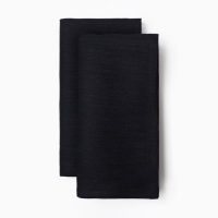 Набор салфеток Этель Black 40х40 см - 2 шт, 100% лён Набор салфеток Этель Black 40х40 см - 2 шт, 100% лён
