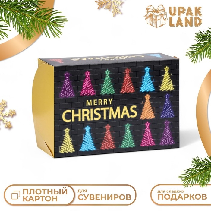 Упаковка без окна "Merry Christmas", 25 х 17 х 10 см, 1 шт.