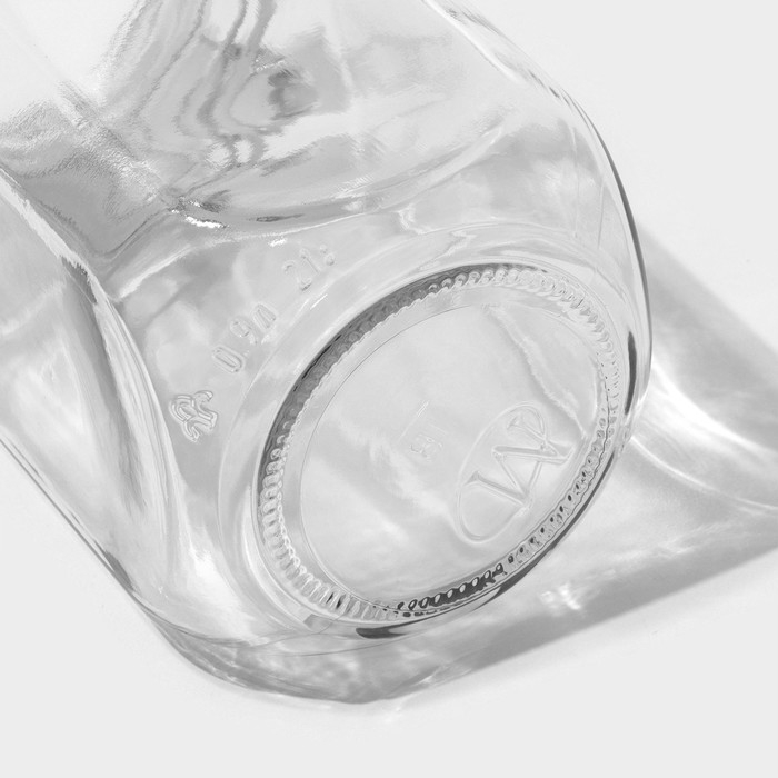 Банка стеклянная для сыпучих продуктов &laquo;Прозрачная&raquo;, 900 мл