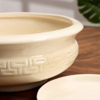 Набор горшков 3шт "Плошка" 9 л/4,5 л/1,5 л белый