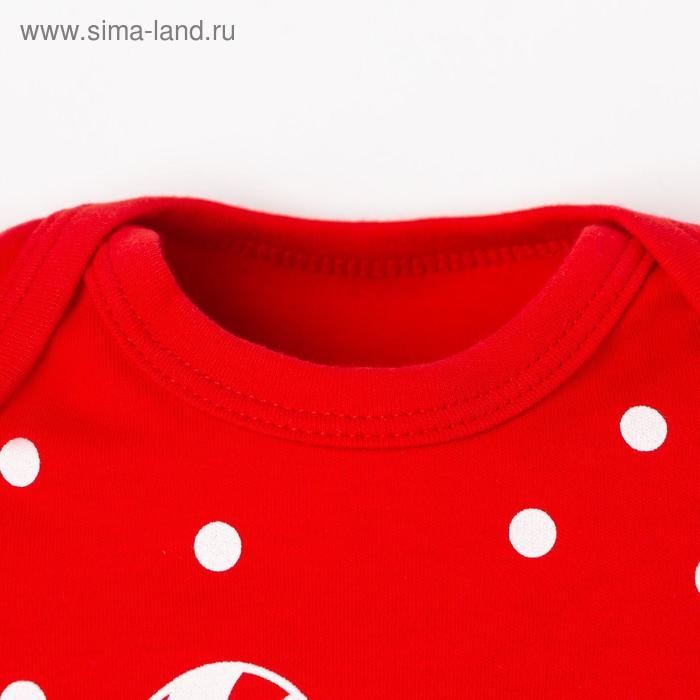 Боди детское Крошка Я &laquo;Первый НГ&raquo;, рост 74-80 см, цвет красный