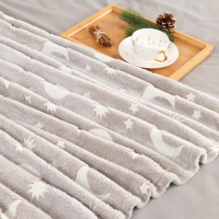 Плед светящийся в темноте Этель «Луна» 150*200 см,100% п/э, корал-флис, 220 гр/м2 Плед светящийся в темноте Этель «Луна» 150*200 см,100% п/э, корал-флис, 220 гр/м2