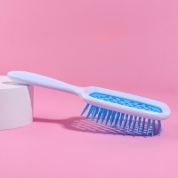 Расчёска массажная, широкая, вентилируемая, 8,5 &times; 20,5 см, PVC коробка, цвет МИКС/белый