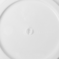 Горшок для цветов с поддоном &laquo;Хризантема&raquo;, 2,1 л, d=16,5 см, h=14,8 см, цвет белый