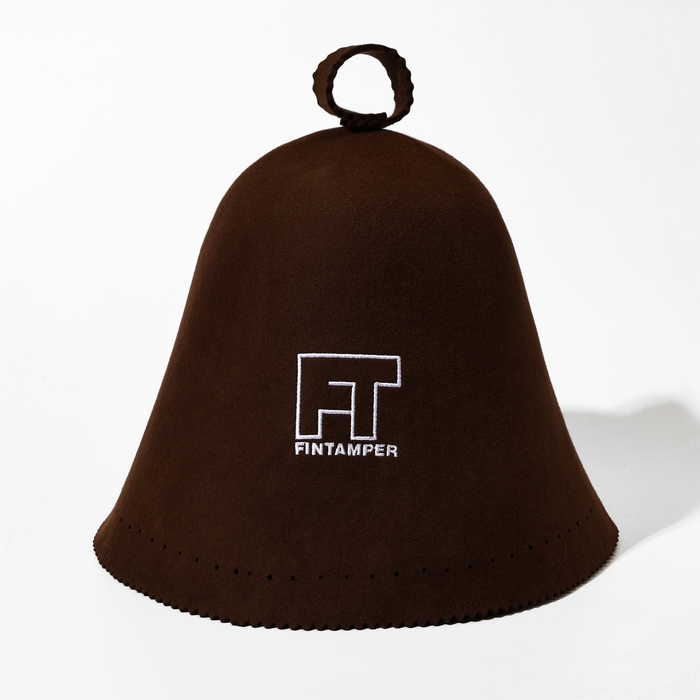 Бесшовная фетровая шапка для бани из шерсти мериноса, коричневая