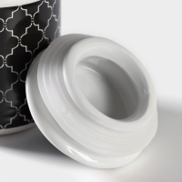 Сахарница с крышкой Доляна &laquo;Марокко&raquo;, 150 мл, цвет чёрный