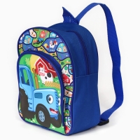 Рюкзак детский с карманом, Синий трактор, 23*19*6см Рюкзак детский с карманом, Синий трактор, 23*19*6см