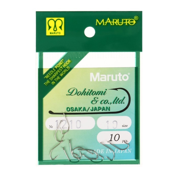 Крючки Maruto 1210, цвет Ni, № 10, 10 шт.