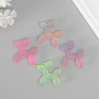 Подвеска для творчества пластик "Воздушный шарик - Собачка" МИКС матовая 1,1х4,5х4,7 см Подвеска для творчества пластик "Воздушный шарик - Собачка" МИКС матовая 1,1х4,5х4,7 см