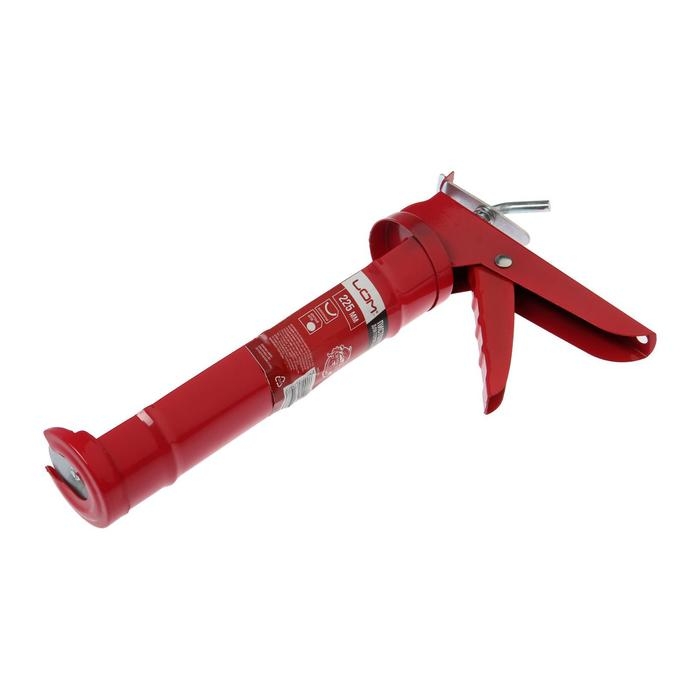 Пистолет для герметика ЛОМ, полуоткрытый, круглый шток, 225 мм Пистолет для герметика ЛОМ, полуоткрытый, круглый шток, 225 мм