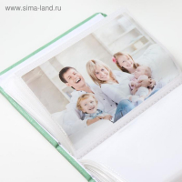 Фотоальбом "Зелёный" на 100 фото 10х15 см, 12,5х5х17 см.  ПП карм.
