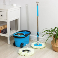 Швабра с отжимом Доляна: ведро с металлической центрифугой, 18 л, запасная насадка из микрофибры, цвет синий Швабра с отжимом Доляна: ведро с металлической центрифугой, 18 л, запасная насадка из микрофибры, цвет синий