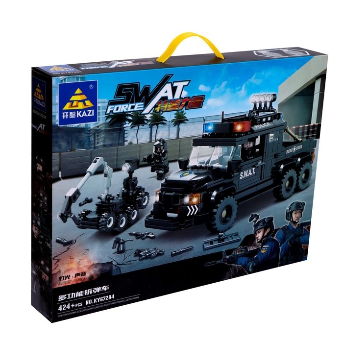 Конструктор спецназ &laquo;Трехосный пикап&raquo;, 424 детали