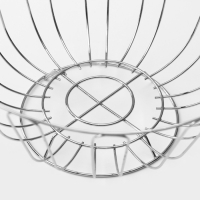 Фруктовница Доляна, 23&times;23&times;11 см, цвет хром