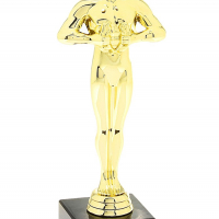 Наградная фигура, &laquo;Оскар&raquo;, подставка камень черная, 18 х 6 см