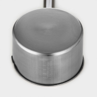 Ковш из нержавеющей стали &laquo;Базис&raquo;, 1,2 л, d=16 см, с мерной шкалой, металлическая ручка