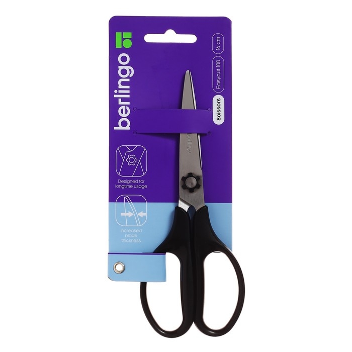 Ножницы 16cм Berlingo "Easycut 100", европодвес
