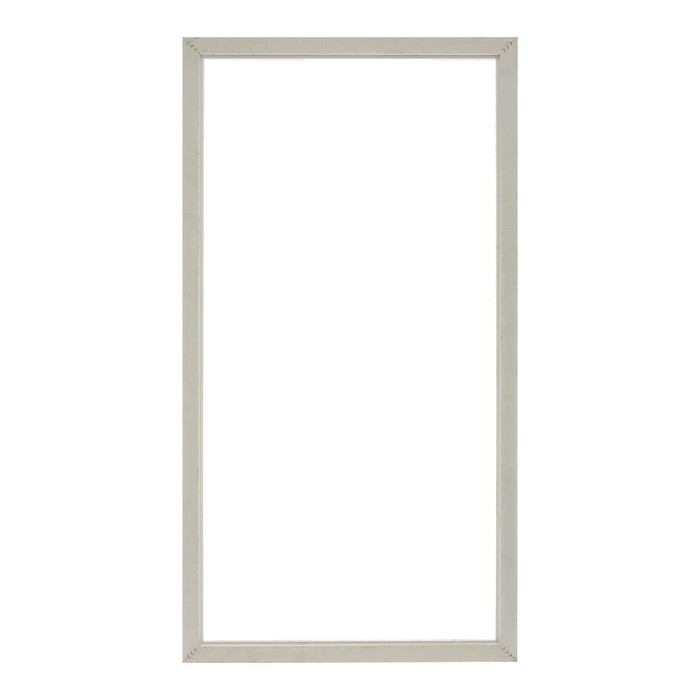 Рама для картин (зеркал) 60 х 120 х 4 см, дерево "Версаль", бело-серебристая