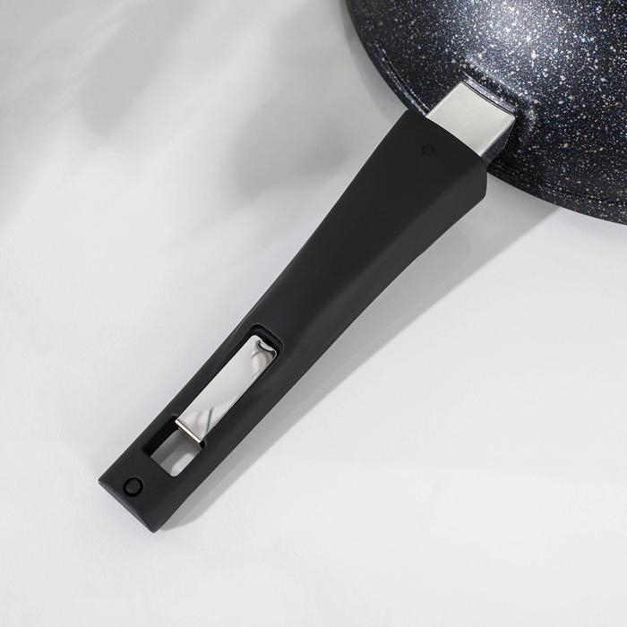 Сковорода &laquo;Гранит Star&raquo;, d=28 см, съёмная ручка, антипригарное покрытие, тёмно-синий