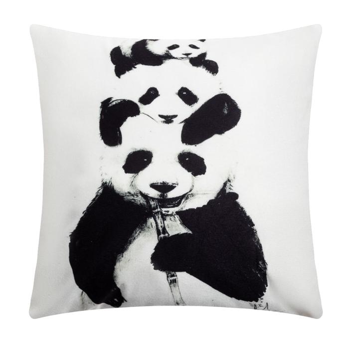 Наволочка декоративная Этель &laquo;Пандочки&raquo; 40 х 40 см, велюр