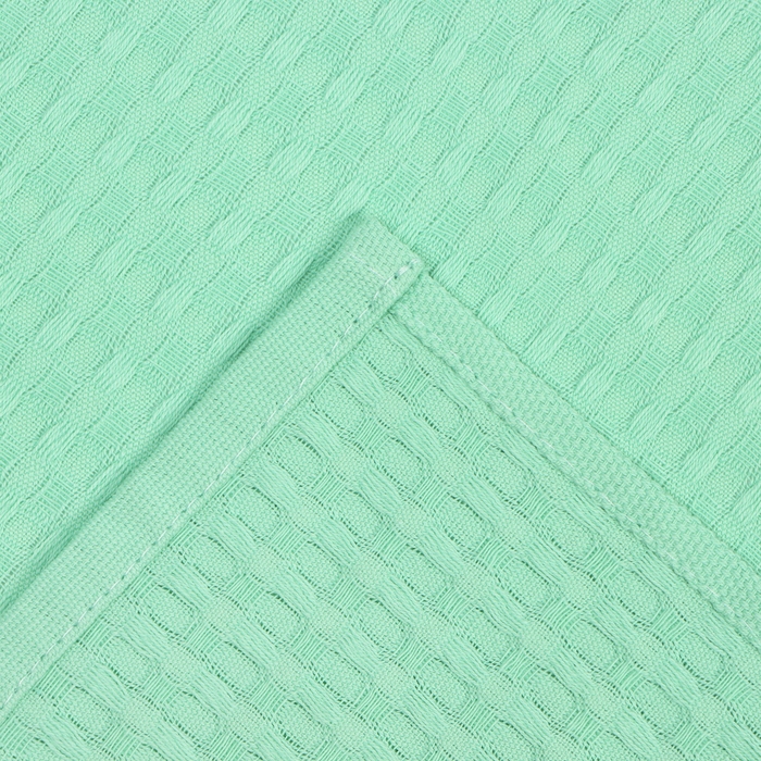 Набор кухонных полотенец Доляна, цвет салатовый, 35х60см-2шт, 100% хл, вафля, 220 гр/м2