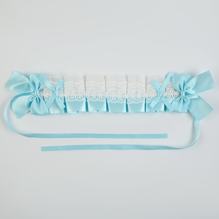 Карнавальная повязка &laquo;Лолита&raquo;, цвет голубой с белым кружевом