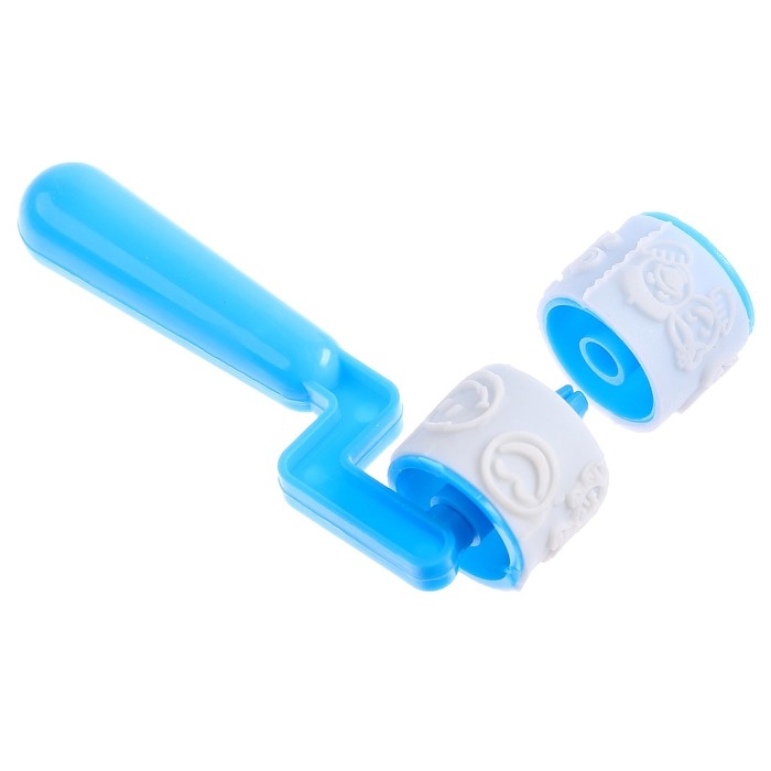 Печать цветная &laquo;Динозавры&raquo;, набор 3 шт., ролик-печать с 2 насадками, штемпельная подушка