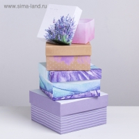 Набор коробок 10 в 1, упаковка подарочная, &laquo;Прованс&raquo;, 10.2 х 10.2 х 6&ndash;28.2 х 28.2 х 15 см