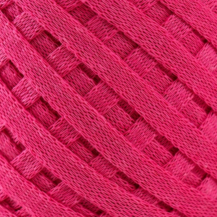 Трикотажная пряжа "Риббон" 85м/170&plusmn;5 гр (Фуксия)