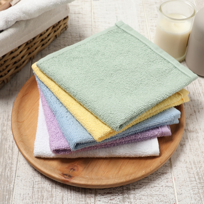 Набор махровых салфеток Набор махровых салфеток "Закат" 30х30 см -5шт, 100% хл, 340гр/м2