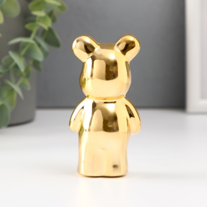 Сувенир керамика Сувенир керамика "Медвежонок" золото 5х4х10 см