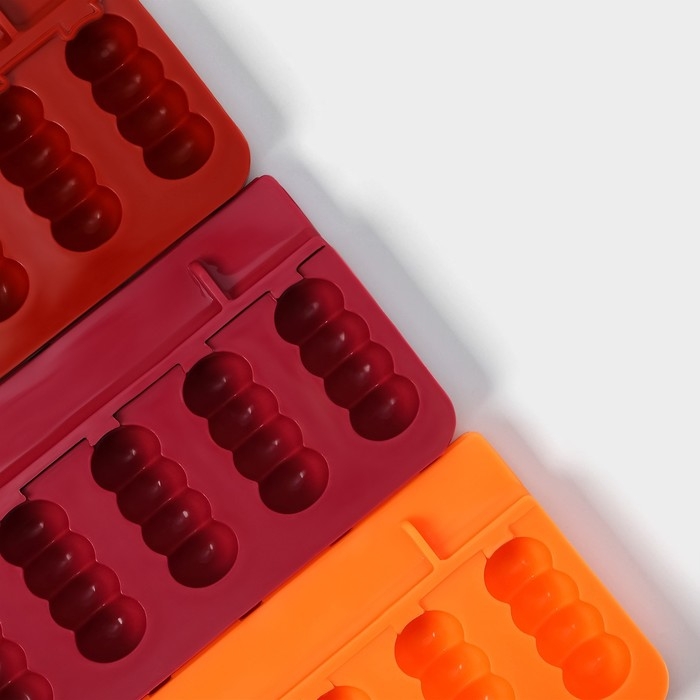 Форма для леденцов &laquo;Батончик&raquo;, силикон, 19&times;11&times;2 см, 5 ячеек (6&times;2,6 см), цвет МИКС