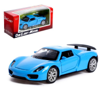 Машина металлическая «ГиперКар», 1:32, инерция, открываются двери, цвет синий Машина металлическая «ГиперКар», 1:32, инерция, открываются двери, цвет синий