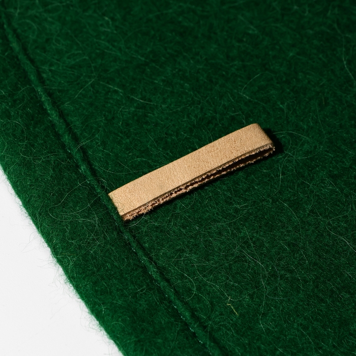 Премиальная шапка для бани из шерсти альпаки, мериноса и шелка, зелёная