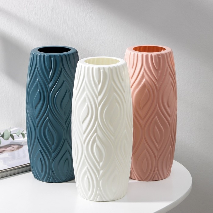 Ваза для цветов, 9,5×9,5×22,5 см, 1,35 л, цвет МИКС Ваза для цветов, 9,5×9,5×22,5 см, 1,35 л, цвет МИКС