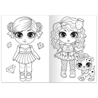 Раскраска «Стильные девчонки», 68 стр., формат А4 Раскраска «Стильные девчонки», 68 стр., формат А4