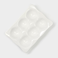 Подставка для яиц фарфорвая Magistro «Бланш», 18×13 см, цвет белый Подставка для яиц фарфорвая Magistro «Бланш», 18×13 см, цвет белый