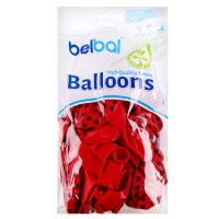 Шар латексный 14" &laquo;Горох арт&raquo;, пастель, шелкография, набор 25 шт., цвет чёрно-красный